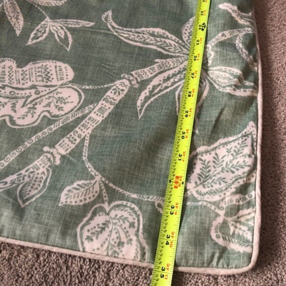 Tommy Bahama Home King Size Pillow Sham‎ Case Green Cream Floral Leaf Print (1) - Picture 12 of 13